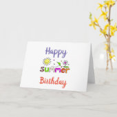 APPARAAT ****SUMMER**** BIRTHDAY VOOR U! KAART (Gele Bloem)
