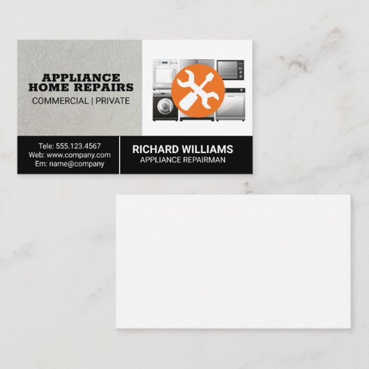 Apparaatreparatie | Hardware voor tools herstellen Visitekaartje (Voorkant / Achterkant)