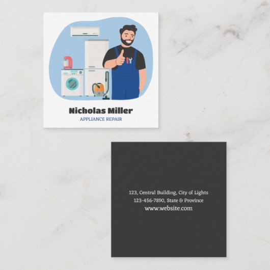 Apparaatreparatie Vierkante Visitekaartje (Voorkant / Achterkant)