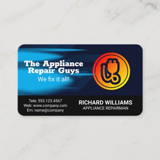 Apparaatstekkerlogo | Reparateur Visitekaartje (Voorkant)