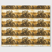 APPARATEN EN GERONIMO DIE EEN MOTORAUTO BESTUDEREN CADEAUPAPIER (Vlak)