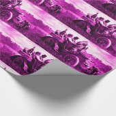 APPARATEN EN GERONIMO DIE EEN MOTORAUTO BESTUDEREN CADEAUPAPIER (Hoek)