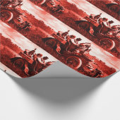 APPARATEN EN GERONIMO DIE EEN MOTORAUTO BESTUDEREN CADEAUPAPIER (Hoek)