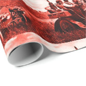 APPARATEN EN GERONIMO DIE EEN MOTORAUTO BESTUDEREN CADEAUPAPIER (Rol Hoek)