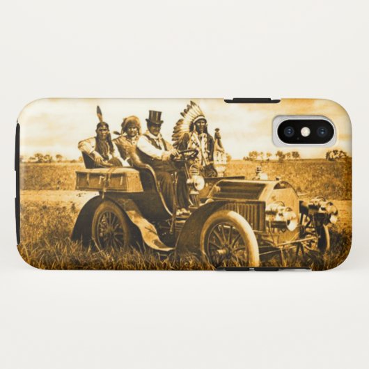 APPARATEN EN GERONIMO DIE EEN MOTORAUTO BESTUDEREN Case-Mate iPhone CASE (Achterkant (horizontaal))