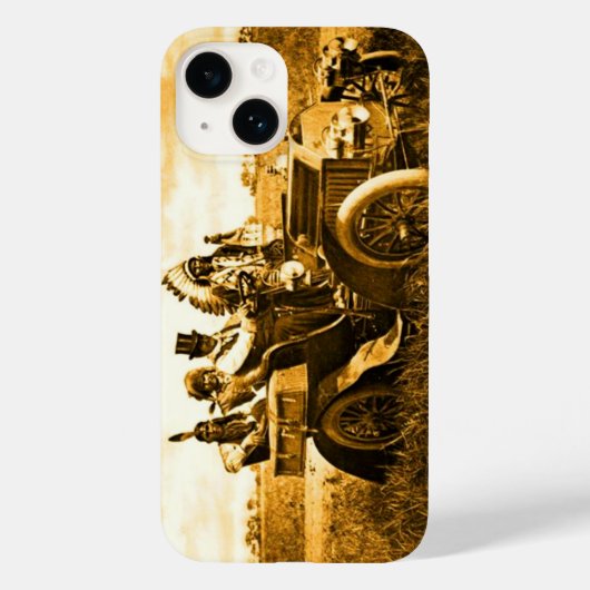 APPARATEN EN GERONIMO DIE EEN MOTORAUTO BESTUDEREN Case-Mate iPhone CASE (Achterkant)