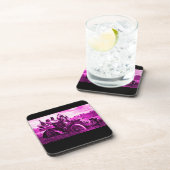 APPARATEN EN GERONIMO DIE EEN MOTORAUTO BESTUDEREN DRANKJES ONDERZETTER (Rechterzijde)