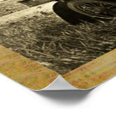 APPARATEN EN GERONIMO DIE EEN MOTORAUTO BESTUDEREN POSTER (Hoek)