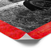 APPARATEN EN GERONIMO DIE EEN MOTORAUTO BESTUDEREN POSTER (Hoek)