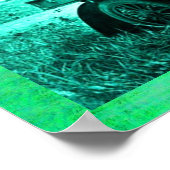 APPARATEN EN GERONIMO DIE EEN MOTORAUTO BESTUDEREN POSTER (Hoek)