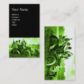 APPARATEN EN GERONIMO DIE EEN MOTORAUTO BESTUDEREN VISITEKAARTJE (Voorkant / Achterkant)