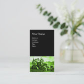 APPARATEN EN GERONIMO DIE EEN MOTORAUTO BESTUDEREN VISITEKAARTJE (Staand voorkant)