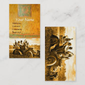 APPARATEN EN GERONIMO DIE EEN MOTORAUTO BESTUDEREN VISITEKAARTJE (Voorkant / Achterkant)