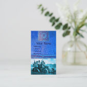 APPARATEN EN GERONIMO DIE EEN MOTORAUTO BESTUDEREN VISITEKAARTJE (Staand voorkant)