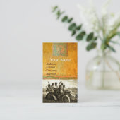 APPARATEN EN GERONIMO DIE EEN MOTORAUTO BESTUDEREN VISITEKAARTJE (Staand voorkant)