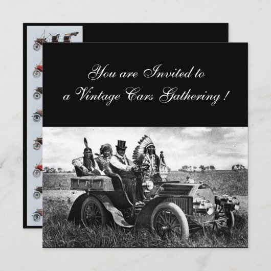 APPARATEN EN GERONIMO DIE EEN MOTORAUTO BESTUREN,c Kaart (Voorkant / Achterkant)