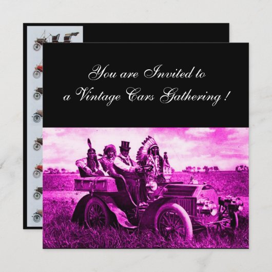 APPARATEN EN GERONIMO DIE EEN MOTORAUTO BESTUREN,c Kaart (Voorkant / Achterkant)