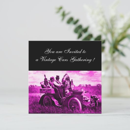 APPARATEN EN GERONIMO DIE EEN MOTORAUTO BESTUREN,c Kaart (Staand voorkant)