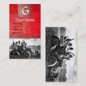 APPARATEN EN GERONIMO DIE EEN MOTORAUTO BESTUREN, VISITEKAARTJE (Voorkant / Achterkant)