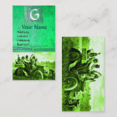 APPARATEN EN GERONIMO DIE EEN MOTORAUTO BESTUREN,  VISITEKAARTJE (Voorkant / Achterkant)