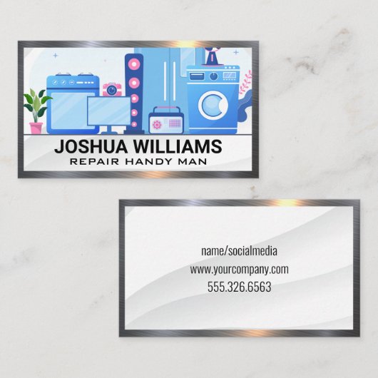 Apparatuur Meubelen | Reparateur Visitekaartje (Voorkant / Achterkant)