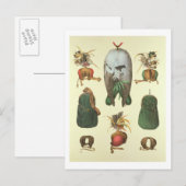 Apparatuur voor Falconry, van 'Traite de Fauconner Briefkaart (Voorkant / Achterkant)