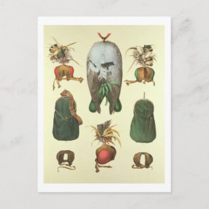 Apparatuur voor Falconry, van 'Traite de Fauconner Briefkaart