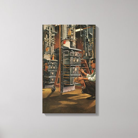 apparatuur voor het repareren van radiotechnici canvas afdruk (Voorkant)