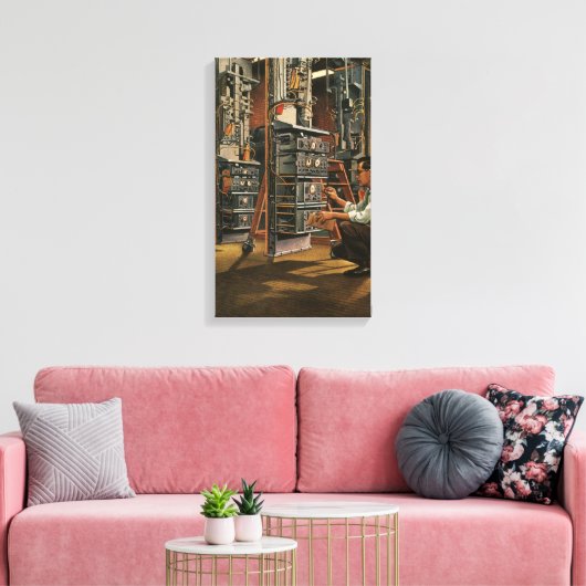  apparatuur voor het repareren van radiotechnici canvas afdruk (Insitu (Woonkamer))