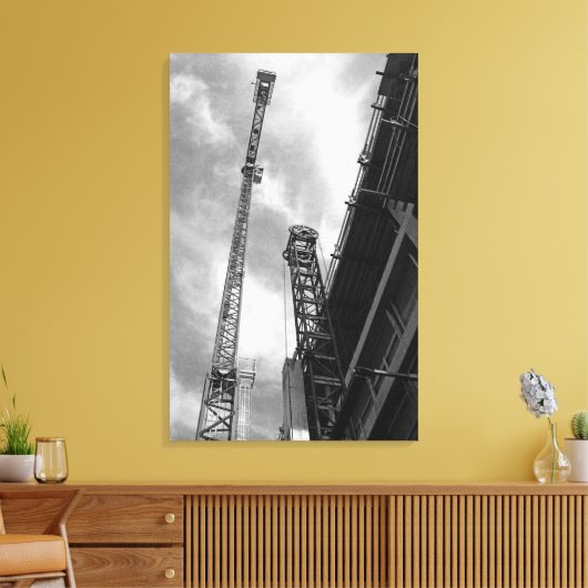 Apparatuur voor kraanbouw en tegen gewicht canvas afdruk (Insitu (Woonkamer))