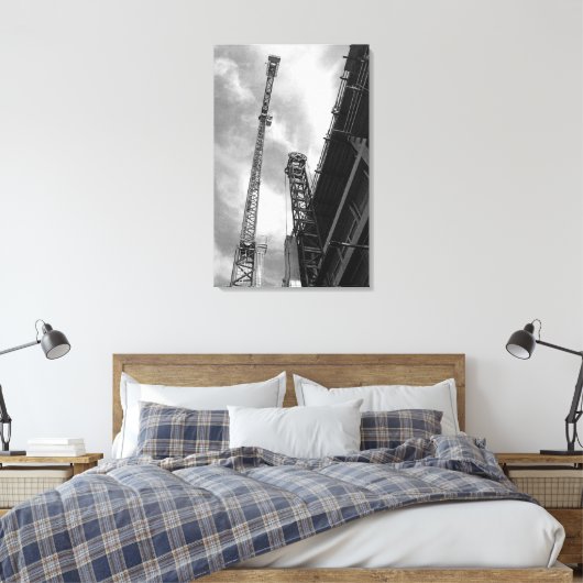 Apparatuur voor kraanbouw en tegen gewicht canvas afdruk (Insitu (Slaapkamer))