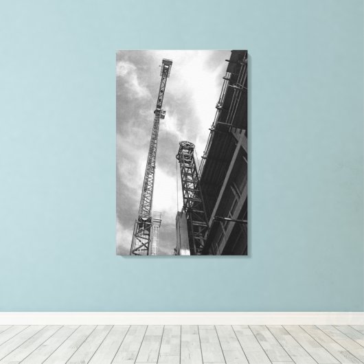 Apparatuur voor kraanbouw en tegen gewicht canvas afdruk (Insitu (Houten vloer))