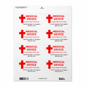 Apparatuur voor medische apparaten etiket (Full Sheet)