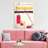 Apparatuur voor watervoorziening aan een fontein canvas afdruk (Insitu (Woonkamer))