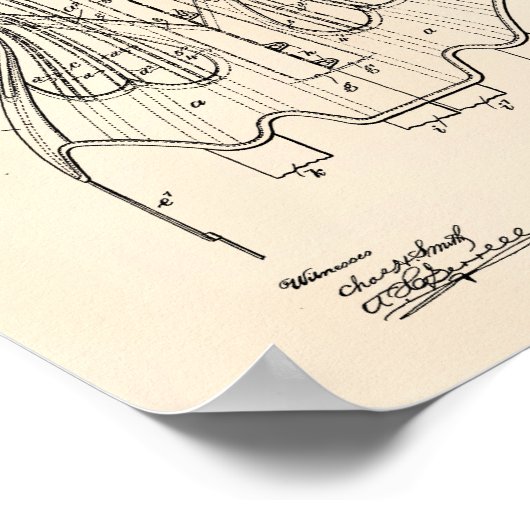 Apparel Corset 1906 Patent Art Old Peper Poster (Hoek)