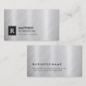 Apparel Designer - geborsteld metalen monogram Visitekaartje (Voorkant / Achterkant)