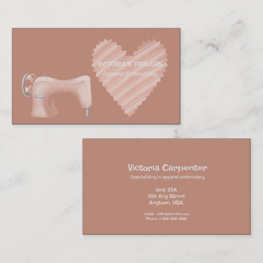 Apparel Embroidery Visitekaartje (Voorkant / Achterkant)