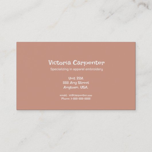 Apparel Embroidery Visitekaartje (Achterkant)