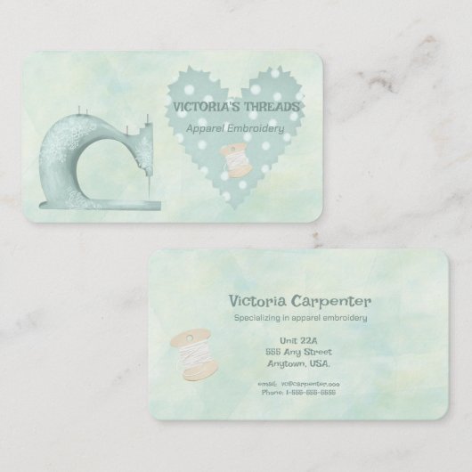 Apparel Embroidery Visitekaartje (Voorkant / Achterkant)