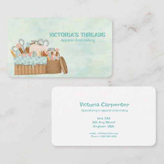 Apparel Embroidery Visitekaartje (Voorkant / Achterkant)