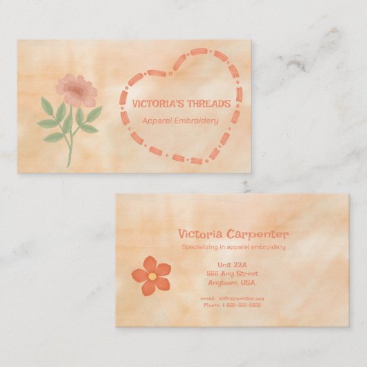 Apparel Embroidery Visitekaartje (Voorkant / Achterkant)