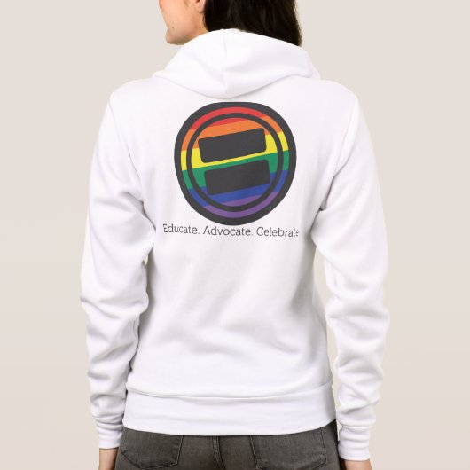 Apparel - Grote LGBT-ronde met Label en URL Hoodie (Achterkant)