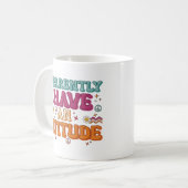Apparently I Have an Attitude Retro Groovy  Koffiemok (Voorkant links)