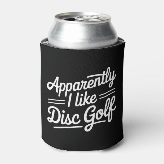 Apparently I Like Disc Golf Funny Golfing Lover Blikjeskoeler (Blikje Voorkant)