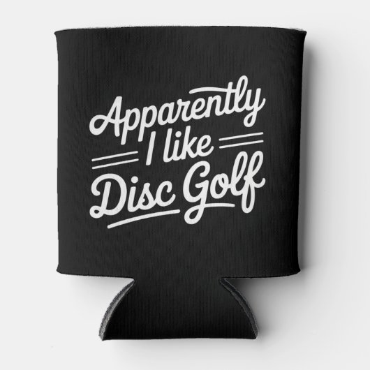Apparently I Like Disc Golf Funny Golfing Lover Blikjeskoeler (Voorkant)