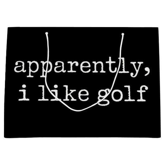 Apparently, I Like Golf Lover Golfing Golfer Groot Cadeauzakje (Voorkant)
