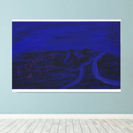 Apparition in the Sea Stretched Canvas Print (Insitu (Houten vloer))