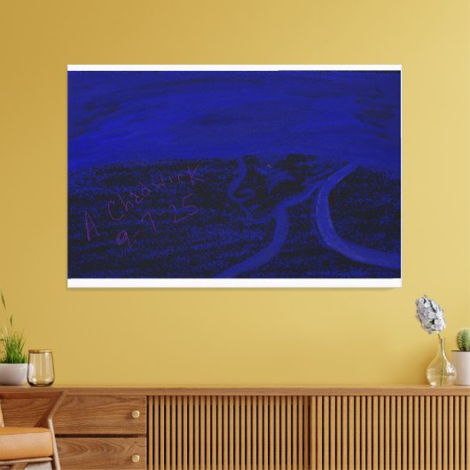 Apparition in the Sea Stretched Canvas Print (Insitu (Woonkamer))