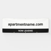 Appartement community website nu leasen wit spandoek (Horizontaal)