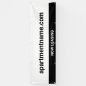 Appartement community website nu leasen wit spandoek (Verticaal)